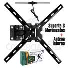 Suporte articulado 3 mov para TV até 56 polegadas e Antena Sinal Digital