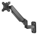 Suporte Articulado De Parede Monitor Tv Pistão A Gás 17 A 35 Preto Braço Vertical Ou Horizontal Altura Ajustável Giro 360