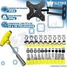 Suporte Articulado de Parede TV 10 a 55 Retrátil e Jogo de Ferramentas Chaves Fenda Soquetes 24 Peças Kit