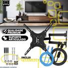 Suporte Articulado para TV 14 a 55 Polegadas LED LCD Universal com Cabo HDMI 2m Full HD e Cabo de Rede RJ45 3m Incluso