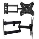 Suporte Articulado Universal para TV 26" a 55" Fixo com Inclinação 20, Rotação 360, Braço Extensível 6 a 41 cm, VES Suporte Articulado Universal para TV 26" a 55" Fixo com Inclinação 20, Rotação 360, Braço Extensível 6 a 41 cm, VES