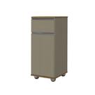 Suporte Balcão para Cozinha Bebedouro Alaska Porta + Gaveta Cinza Jequitibá