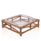 Suporte Bambu Com Pirex Quadro Tigrado