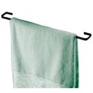 Suporte Banheiro Porta Toalhas Rosto Banho 60cm Aço Preto Fosco Future