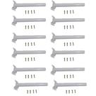 Suporte Barra Poste Apoio Luminaria Solar Parede Kit 12 Und