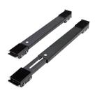 Suporte Base C/ Rodinhas Ajustável Máquina Lavar Reforçado Preto
