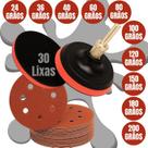 Suporte Boina Furadeira Esmerilhadeira +30 Disco Lixa 125mm