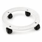 Suporte Botijão De Gás Galão Água Vasos Com Rodinha Base Redonda Plástico Resistente Branco 29cm Suporte Botijão De Gás Galão Água Vasos Com Rodinha Base Redonda Plástico Resistente Branco 29cm