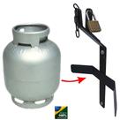 Suporte Botijão de Gás P13 Antifurto Parede Caminhão Trailer