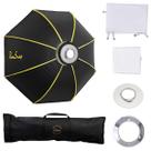 Suporte Bowens de fibra esterlina Soft Box Glow ParaSnap 44 Octa