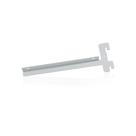Suporte Branco de 20 Cm Com Aba Direita Inverso Para Trilho Cremalheira