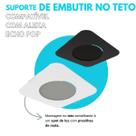 Suporte Branco Quadrado de Teto para Embutir Assistente Virtual Compatível Com Alexa Echo Pop - ARTBOX3D