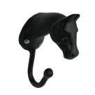 Suporte cabeça de cavalo preto organizador gancho pendurador cabide alumínio fundido para boné bolsa arreio corda chaves Suporte cabeça de cavalo preto organizador gancho pendurador cabide alumínio fundido para boné bolsa arreio corda chaves