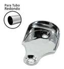 Suporte Cabideiro P/ Tubo Redondo Lateral Cromado Kit 10 Pçs