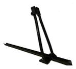 Suporte Calha Transbike Teto Em Alumínio Metal Lini Preto
