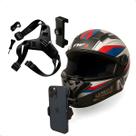 Suporte Capacete Moto Câmera Celular Galaxy Ios Queixo Preto Suporte Capacete Moto Câmera Celular Galaxy Ios Queixo Preto
