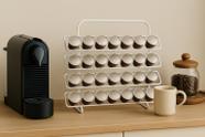 Suporte Cápsulas Nespresso 28 Unid Aramado Branco Organizador Café