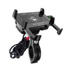 Suporte Celular Moto Alumínio com USB QC 3.0 Carregamento Turbo Universal