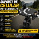 Suporte Celular Moto e Bike Alumínio Reforçado 360 Universal Fixação Segura Não Cai