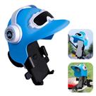 Suporte Celular Proteção Sol Chuva Estilo Capacete Moto Bike Cor Azul