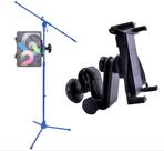 Suporte,clamp,apoio P/tablet Em Pedestal De Microfone,c/esfera