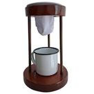 Suporte Coador de Café de Madeira e Ferro coador caneca sortida 18 cm
