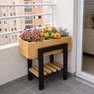Suporte com Floreira Compacta para Cultivo de Temperos e Plantas em Ambientes Pequenos