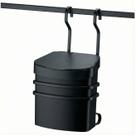 Suporte Com Lixeira 2,5 Litros de Barra Parede Cozinha Preto Fosco - 2809PT Future