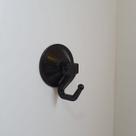 Suporte com ventosa preto porta toalha gancho universal Suporte com ventosa preto porta toalha gancho universal
