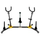 Suporte combinado duplo p/ sax alto/tenor/soprano e flauta/clarinete hercules ds-538b