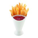 Suporte Cone para Batata Frita com Molheira de Plástico Suporte Cone para Batata Frita com Molheira de Plástico