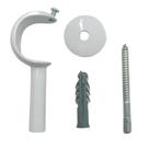 Suporte Cortina Varão Simples 28mm alumínio com haste 4cm un