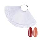 Suporte De Amostra De Unhas Estilo Leque Oval Preto, Natureza Transparente, Pontas Falsas,