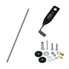 Suporte de Antena Novo Volkswagens Delivery + Prolongador Inox 60cm + Kit Parafusos Anti-Furto