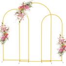 Suporte de Arco de Casamento Wokceer - Kit com 3 Peças Douradas