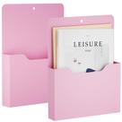 Suporte de arquivo magnético Marbrasse Pink, pacote com 2 unidades para escritório