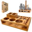 Suporte de bambu Barillio para kit de bartender 37 x 22 cm Suporte de bambu Barillio para kit de bartender 37 x 22 cm
