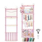 Suporte de bandana Munzong Pink 133x43 cm, bolsa de malha de 4 camadas