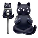 Suporte de barbear Pishovi Cat Wall Mount Black Silicone