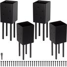 Suporte de base de poste Ground Spike para plataforma de concreto LADECH 4x4