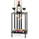 Suporte de bastão de piscina smusei Pool Cue Rack Floor Stand preto Suporte de bastão de piscina smusei Pool Cue Rack Floor Stand preto