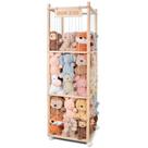 Suporte de brinquedo de madeira para zoológico de madeira para armazenamento de animais de estimação 138 cm