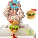 Suporte de brinquedos Hamburger Suction Cup Aprilwolf para cadeira alta