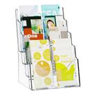 Suporte de brochura VEVOR Acrílico de 4 camadas transparente 21,6 x 27,9 cm