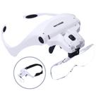 Suporte de cabeça para lupa YOCTOSUN com 2 lentes LED e 5 lentes 1.0X-3.5X