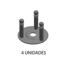 Suporte De Calotas Rodoar 2,25mm Zincado Branco - 4 Unidades Suporte De Calotas Rodoar 2,25mm Zincado Branco - 4 Unidades