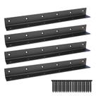 Suporte de canto Aufuga Heavy Duty em aço inoxidável preto 20x2,5x2,5 cm Suporte de canto Aufuga Heavy Duty em aço inoxidável preto 20x2,5x2,5 cm