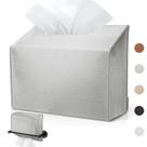 Suporte de capa de lenços de couro para toalhas de mão Kleenex Suporte de capa de lenços de couro para toalhas de mão Kleenex