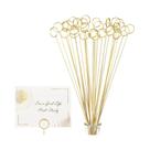 Suporte De Cartão De Metal Floral Com Fio, 20-40 Peças, Para Casamento, Festa, Cartão De Lugar,