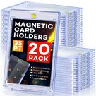 Suporte de cartão magnético ZENOWICK 20 PCS para cartões de beisebol
